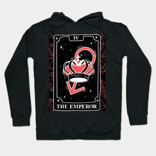 The Emperor Tarot Card and Crystals Graphic Hoodie